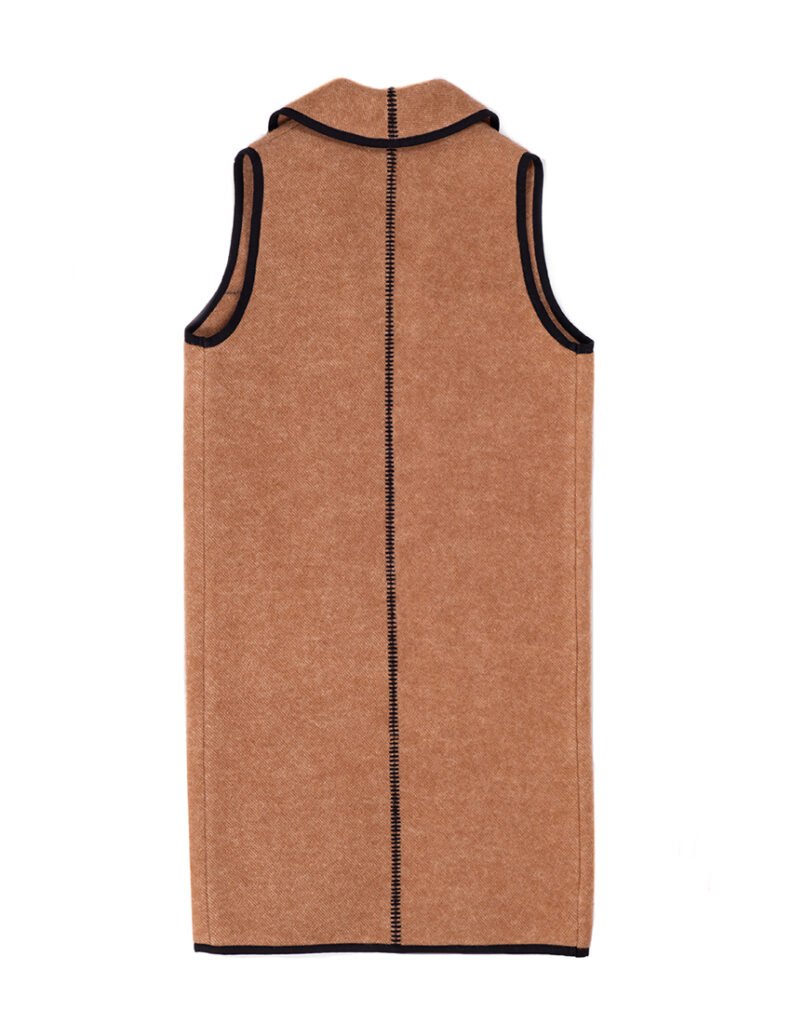 Long Wool Vest Upcycled Design